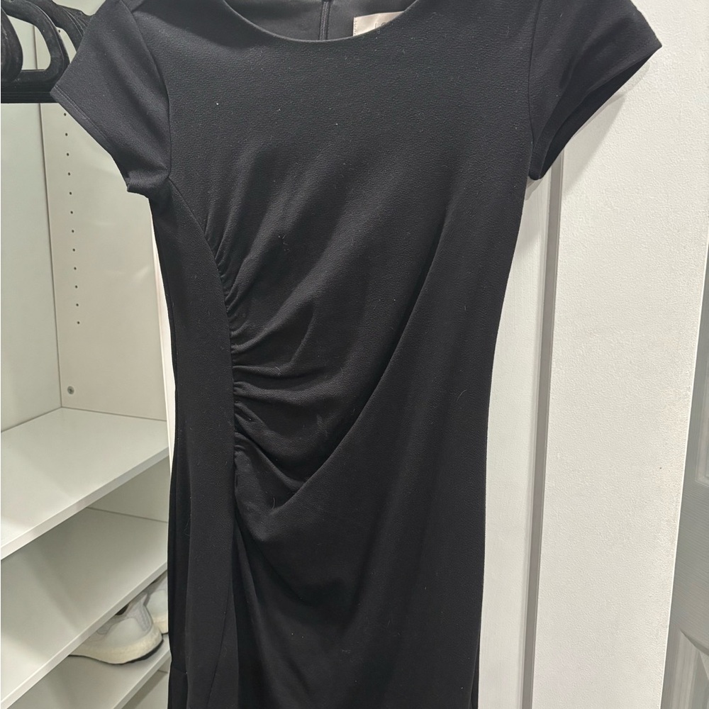 Elegant Black Ruched Dress